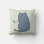 拒否ネコ クッション (正面)