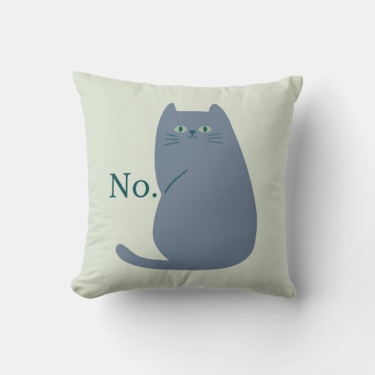 拒否ネコ クッション (正面)