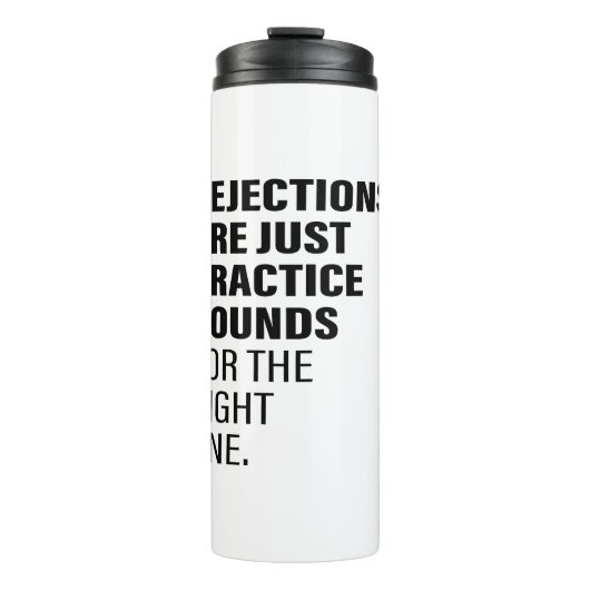 拒否勇気付けられる単語文字アートが拒否 タンブラー (正面)