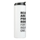 拒否勇気付けられる単語文字アートが拒否 タンブラー (回転左)