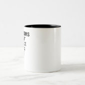 拒否勇気付けられる単語文字アートが拒否 ツートーンマグカップ (中央)