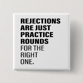 拒否勇気付けられる単語文字アートが拒否 缶バッジ