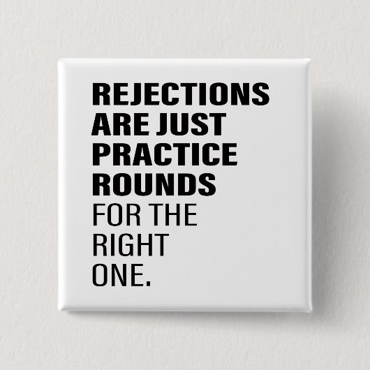 拒否勇気付けられる単語文字アートが拒否 缶バッジ (正面)