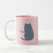 拒否猫 ツートーンマグカップ (左)