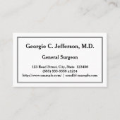 拘束された一般外科医の名刺 名刺 (正面)