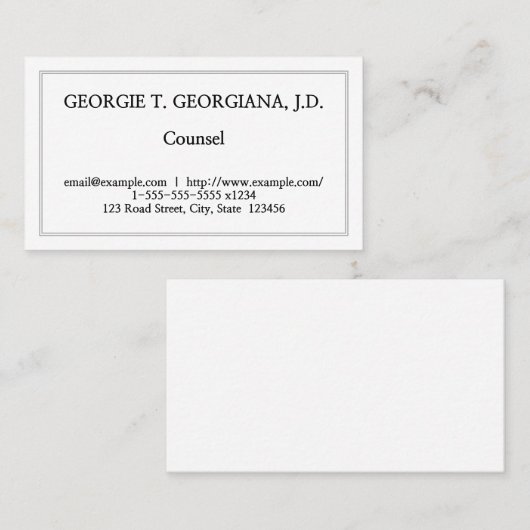 拘束弁護士の名刺 名刺 (正面/裏面)