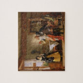 、招いていて浅いの援助が細い ジグソーパズル (縦)