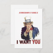 招おもしろい待して欲しい 招待状 (正面/裏面)