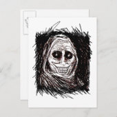 招かれないこわがる泊り客、決してだけ インビテーションポストカード (正面/裏面)