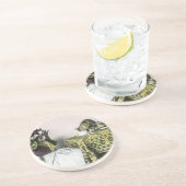 招かれないゲストの悪い子猫のヴィンテージのお茶会の女の子 コースター (側面)