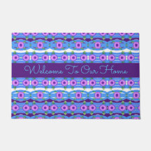 招きやすい青と紫パターン（の模様が）あるの戸