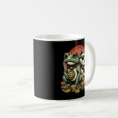 招き猫と仁ちゃん – 幸運と繁栄 コーヒーマグカップ (正面右)