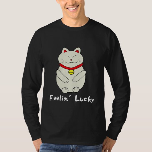 招き猫の招き招き Tシャツ (正面)