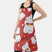 招き猫ドードルパタ日本のーン。 エプロン (インサイチュ)