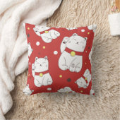 招き猫ドードルパタ日本のーン。 クッション (ブランケット)