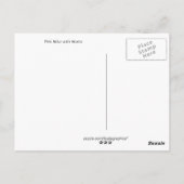 招き猫ピンク猫とハート ポストカード (裏面)