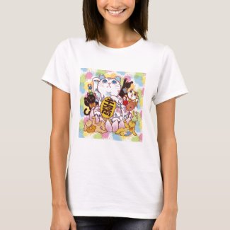 招き猫ファンシー Tシャツ