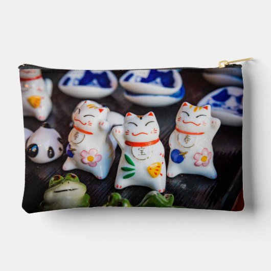 招き猫フィギュア アクセサリーポーチ (裏面)