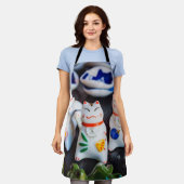 招き猫フィギュア エプロン (着用した状態)