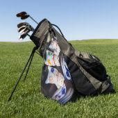 招き猫フィギュア ゴルフタオル (グリーン)