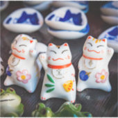 招き猫フィギュア シール (正面)