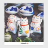 招き猫フィギュア シール (シート)