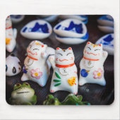 招き猫フィギュア マウスパッド (正面)