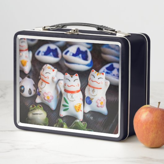 招き猫フィギュア メタルランチボックス (インサイチュ)