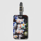 招き猫フィギュア ラゲッジタグ (正面縦)