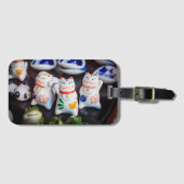 招き猫フィギュア ラゲッジタグ (正面横)