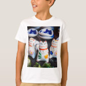 招き猫フィギュア Tシャツ (正面)