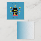 招き猫ラッキープルーエフラットノート ノートカード (正面/裏面)