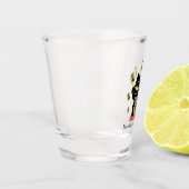 招き猫ラッキープルーエ ショットグラス (左)