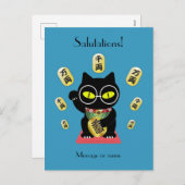 招き猫ラッキープルーエ シーズンポストカード (正面/裏面)