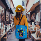 招き猫ラッキープルーエ トートバッグ