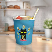 招き猫ラッキープルーエ 紙コップ