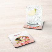 招き猫ラッキープルーナ コースター (右側)