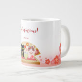 招き猫ラッキープルーナ ジャンボコーヒーマグカップ (正面右)