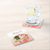 招き猫ラッキープルーナ ペーパーコースター (インサイチュ)