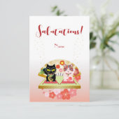 招き猫ラッキープルーナ 出欠カード (スタンド正面)