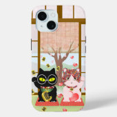 招き猫ラッキーポイルーナケースメイトiPhoneケース Case-Mate iPhoneケース (裏面)