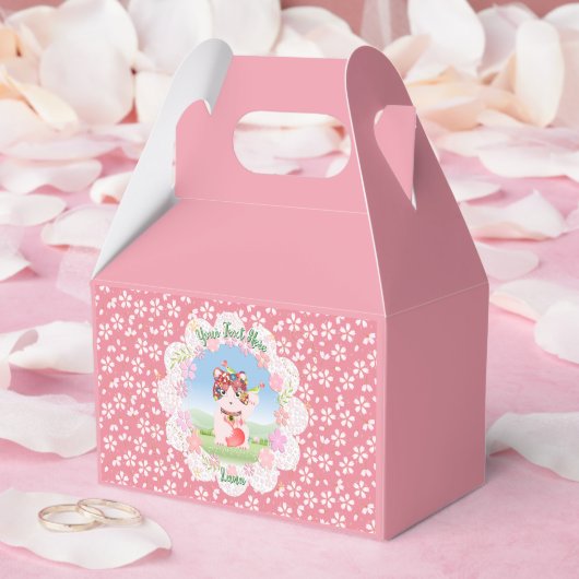 招き猫ラッキールナお願い箱 フェイバーボックス (ウェディング)