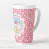 招き猫ラッキールナ カフェラテマグ (右アングル)