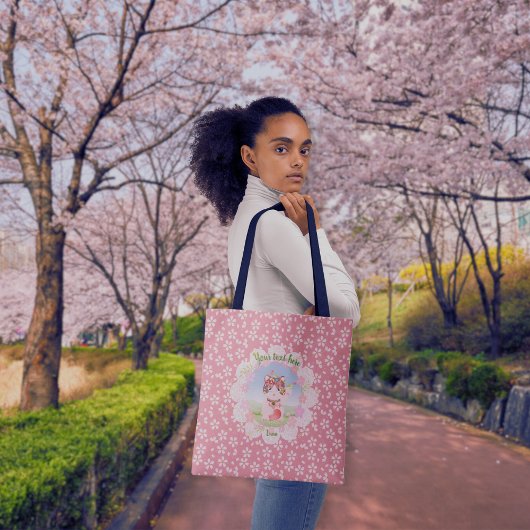 招き猫ラッキールナ トートバッグ