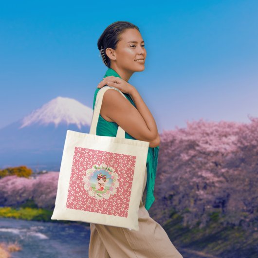 招き猫ラッキールナ トートバッグ