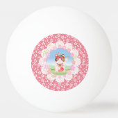 招き猫ラッキールナ 卓球ボール (裏面)