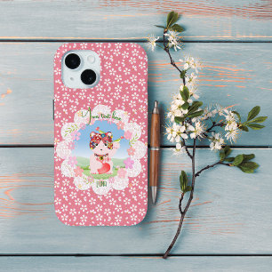 招き猫ラッキールナ iPhone 15ケース