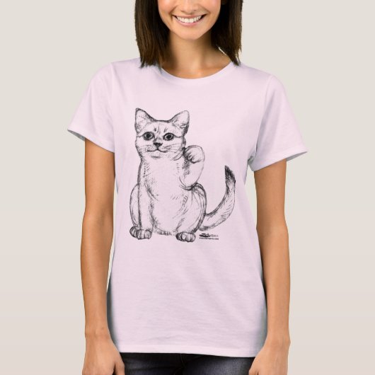 招き猫招き猫 Tシャツ (正面)