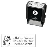 招き猫日本のの住所 セルフインキングスタンプ (インサイチュ)