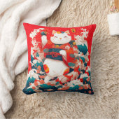 招き猫日本の招き クッション (ブランケット)